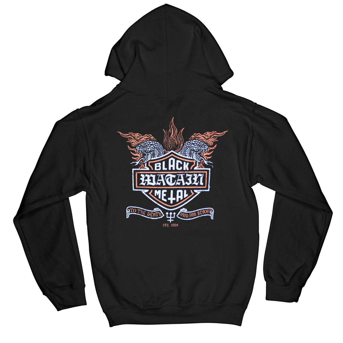 Watain Harley Emblem Hooded Sweatshirt Back