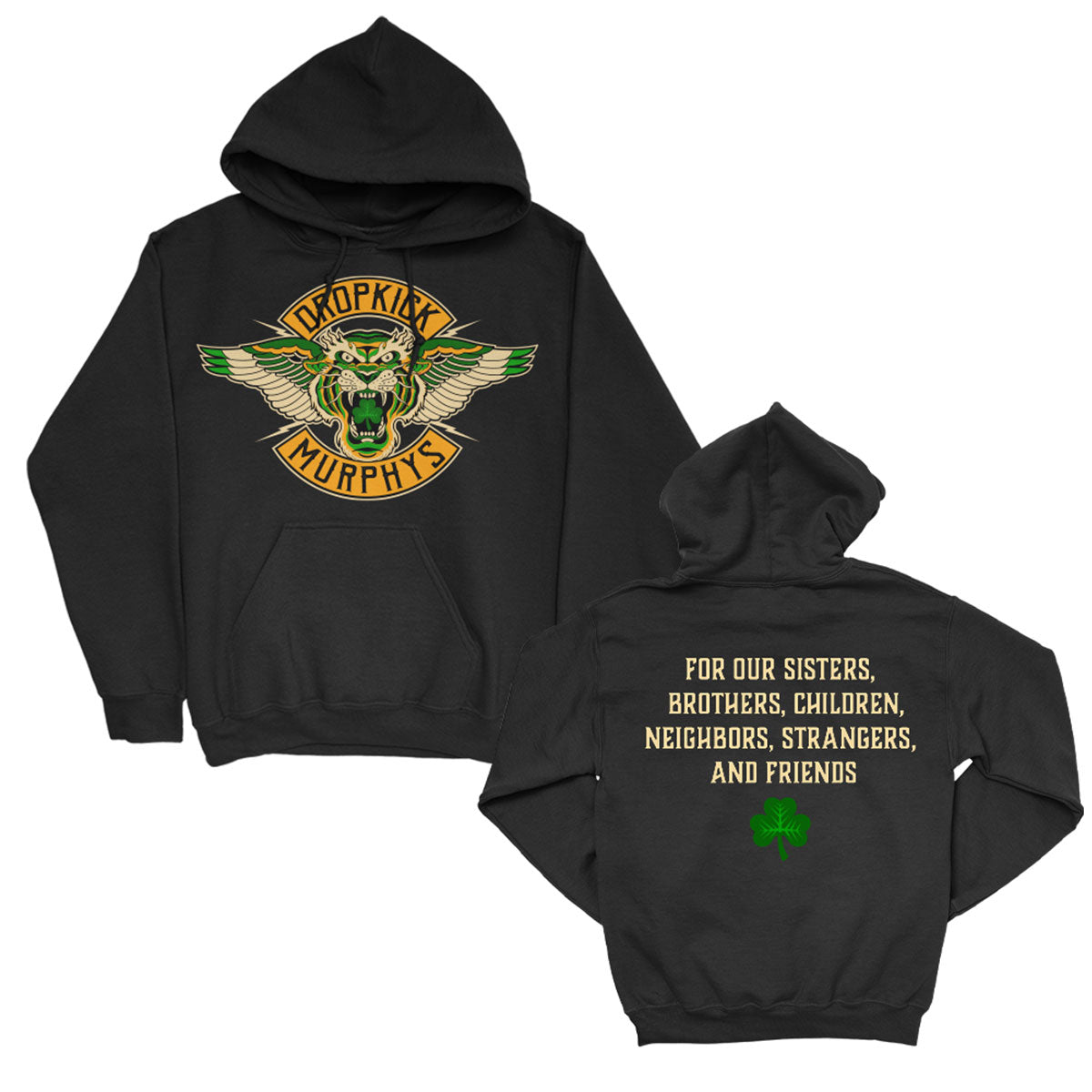 Dropkick Murphys Tiger Lyric Hooded Sweatshirt Front