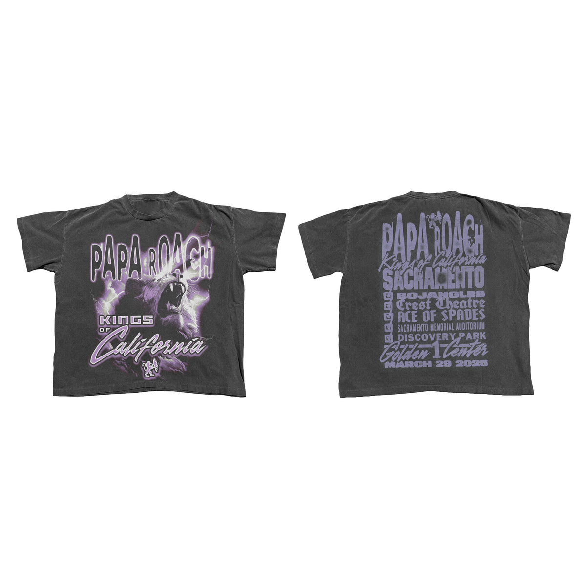 Papa Roach Sacramento Kings Collab T-shirt Front
