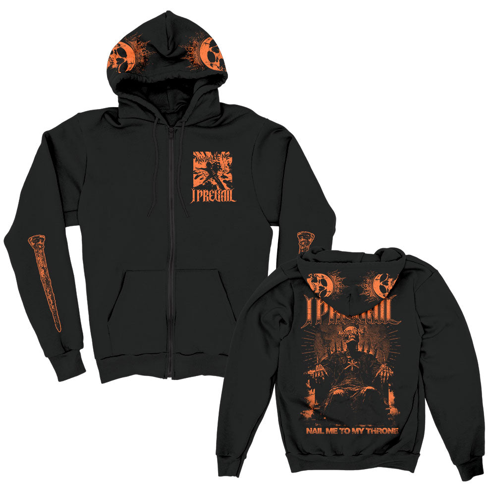I Prevail Annihilate Me Zippered Hooded Sweatshirt Front