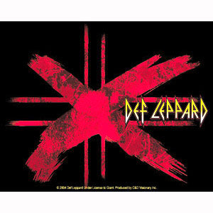 Def Leppard Splatter Flag Logo (5" x 4") Sticker Front
