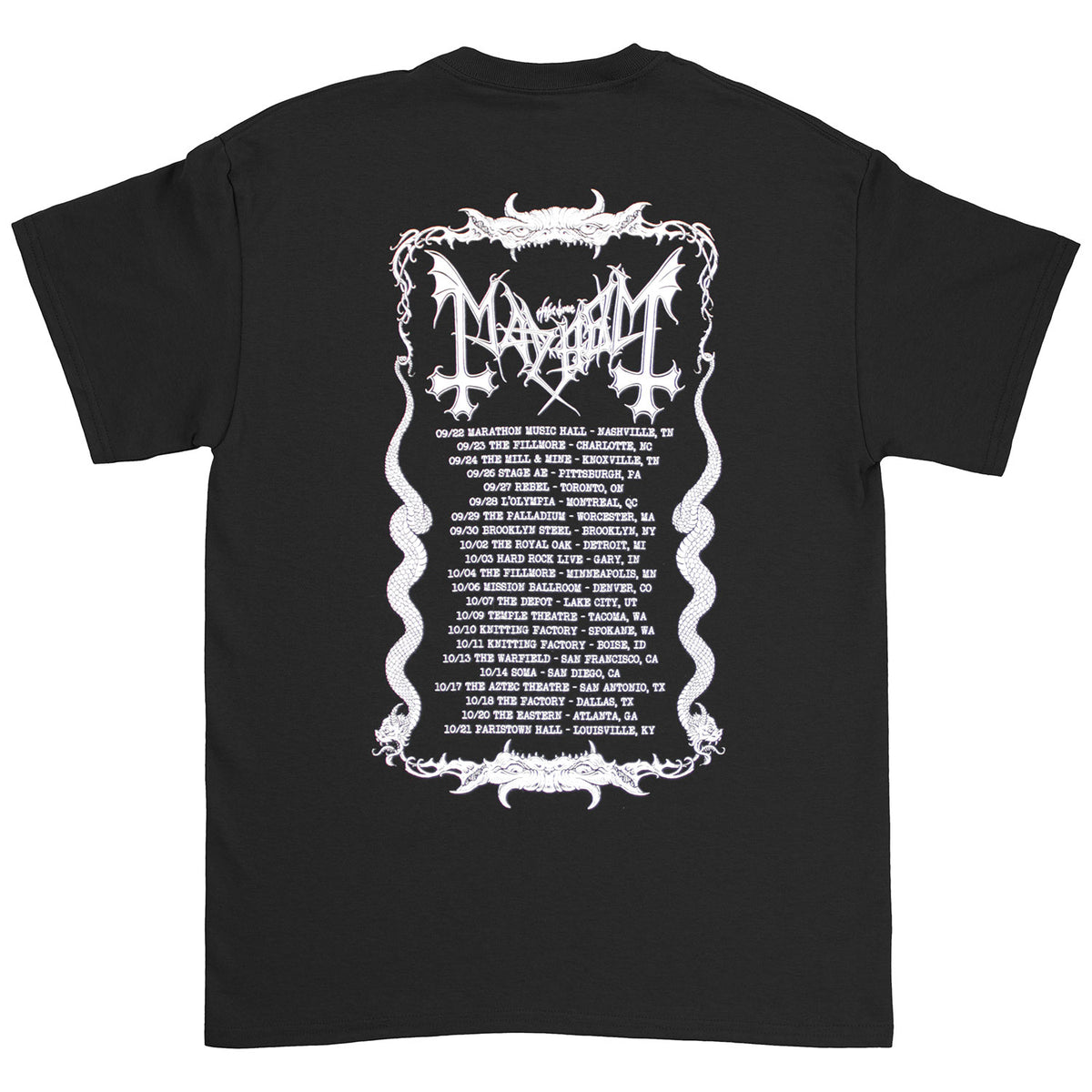 Mayhem Daemonic Rites Slim Fit T-shirt Back
