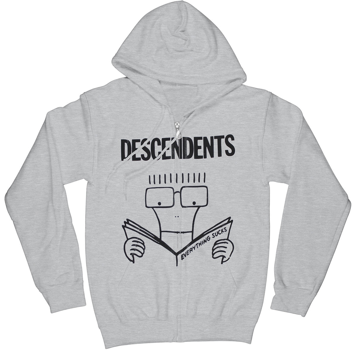 Descendents Everything Sucks Zippered Hooded Sweatshirt Front