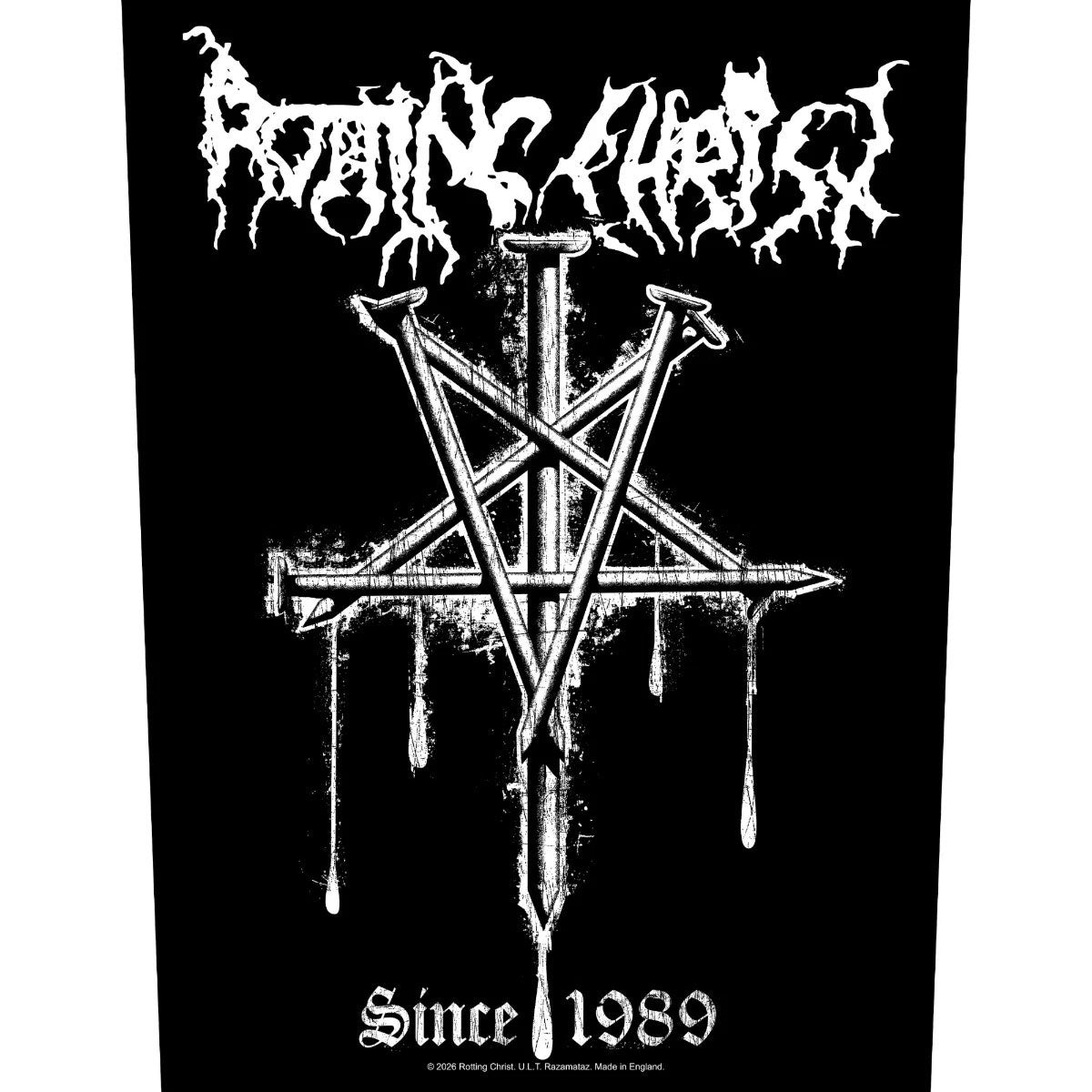 Rotting Christ Since 1989 Back Patch Front