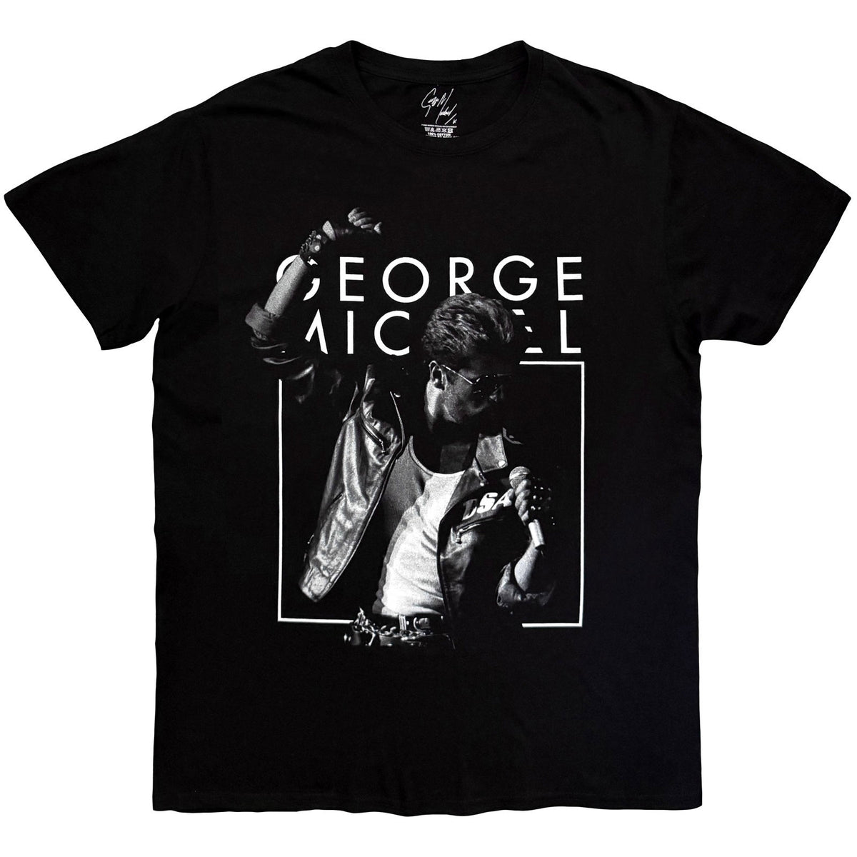 George Michael B&w Faith T-shirt Front