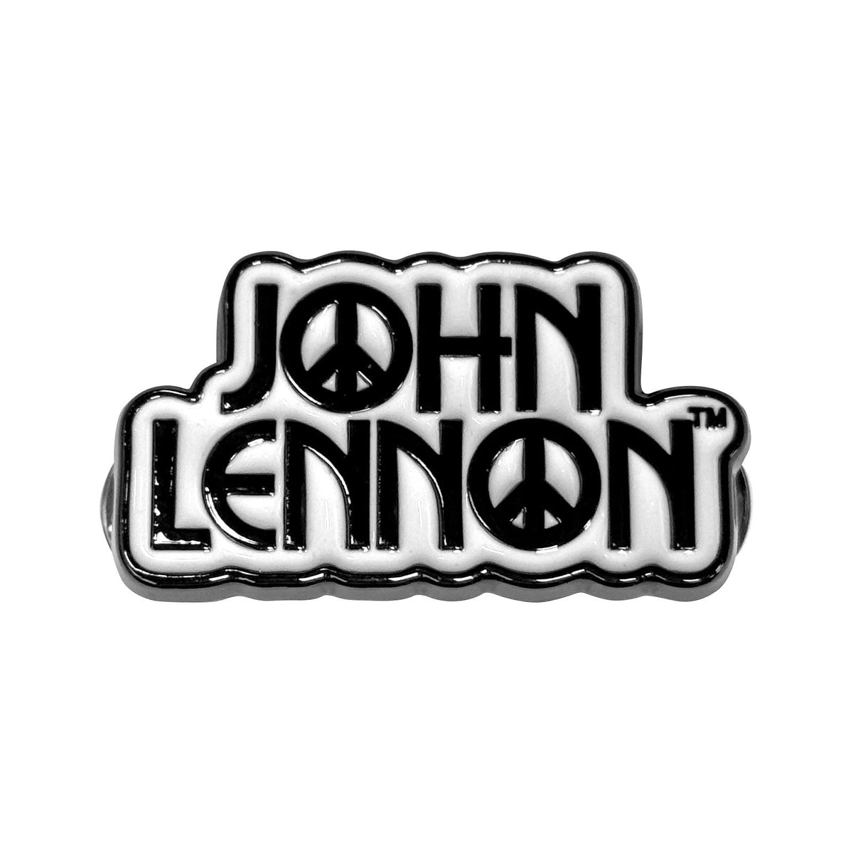 John Lennon Peace Logo Pewter Pin Badge Front