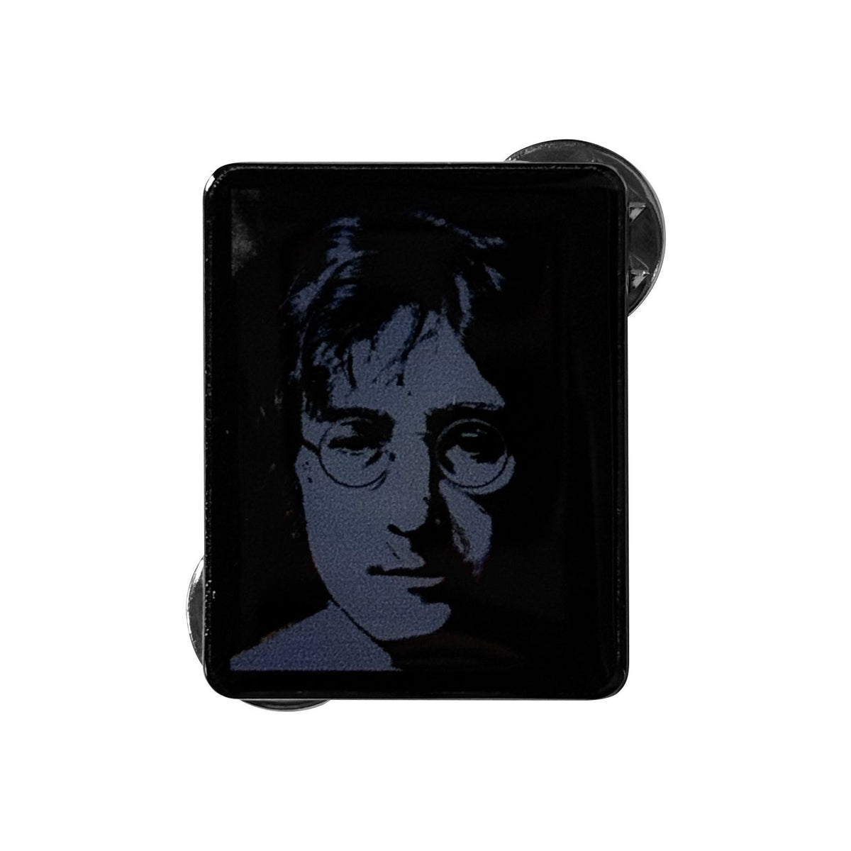 John Lennon Blue John Pewter Pin Badge Front