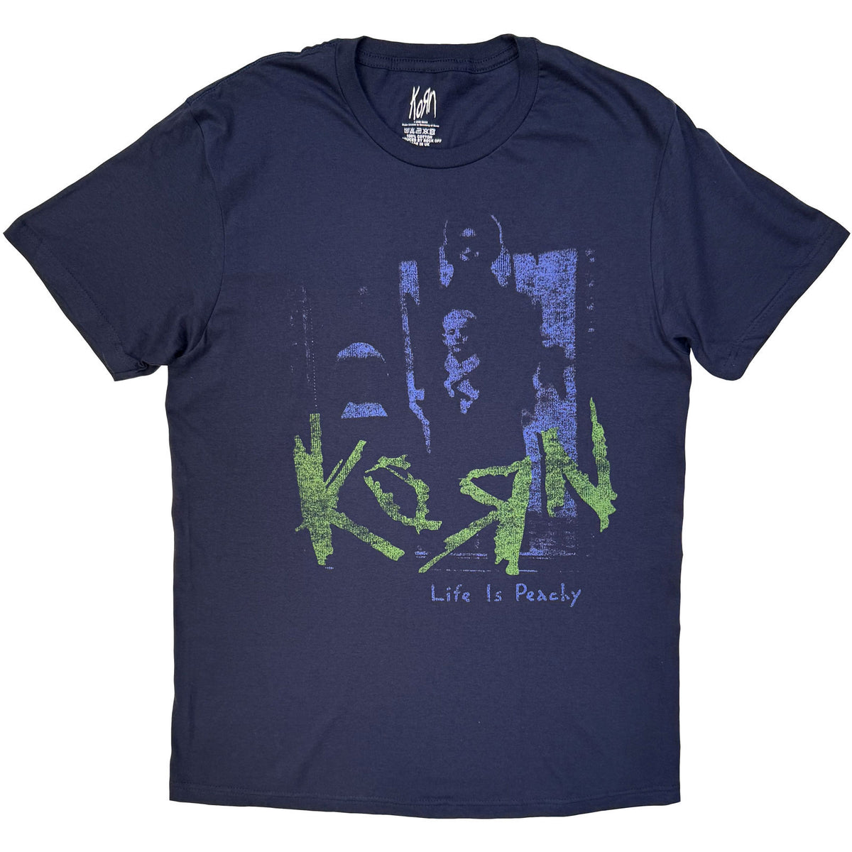 Korn Life Is Peachy Green/purple T-shirt Front