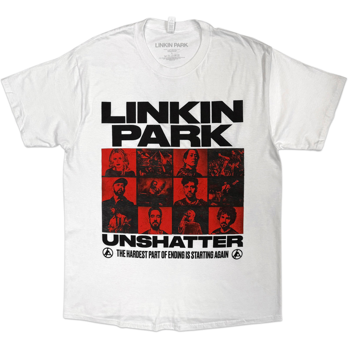 Linkin Park Unshatter Box Photos T-shirt Front