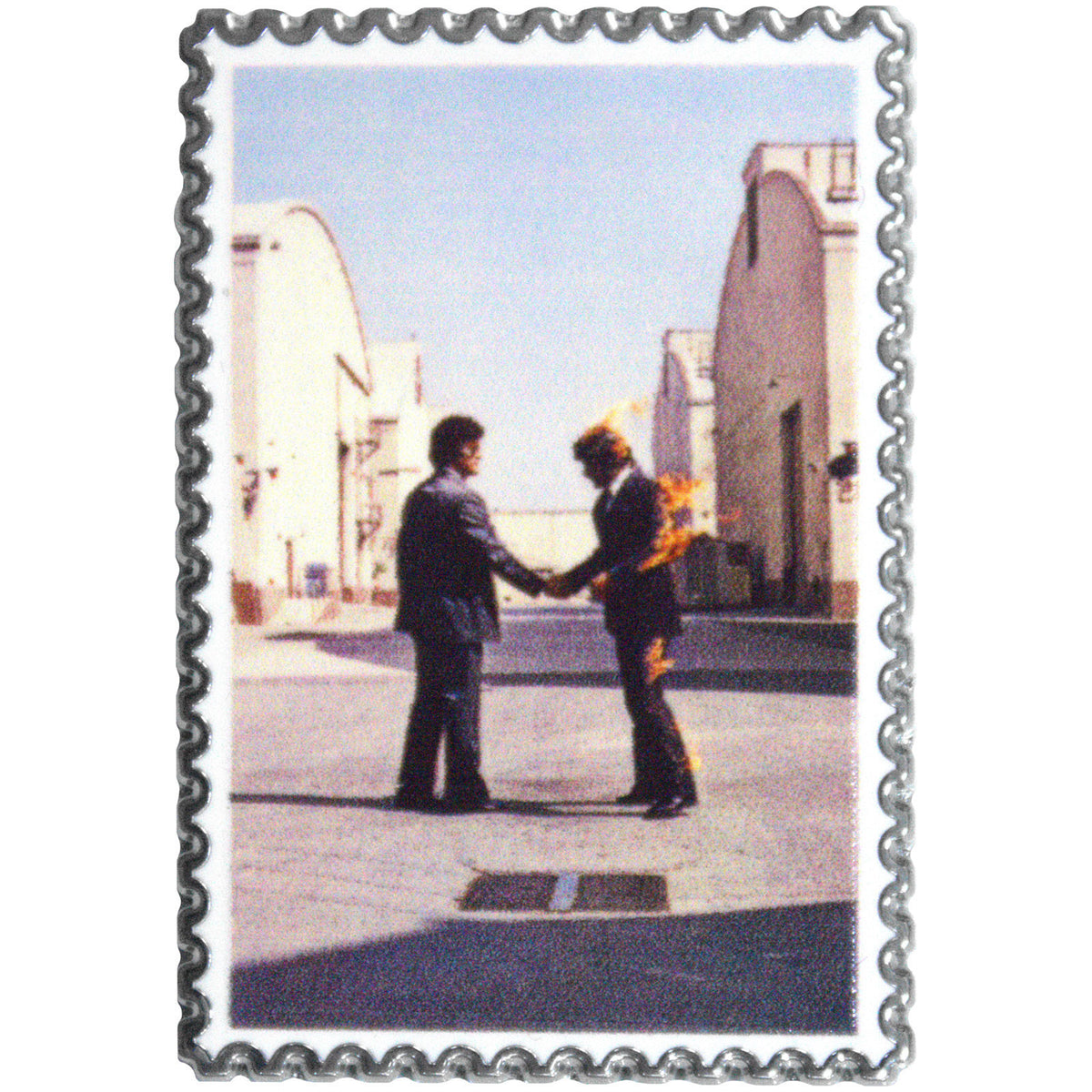 Pink Floyd Wish You Were Here Pewter Pin Badge Front