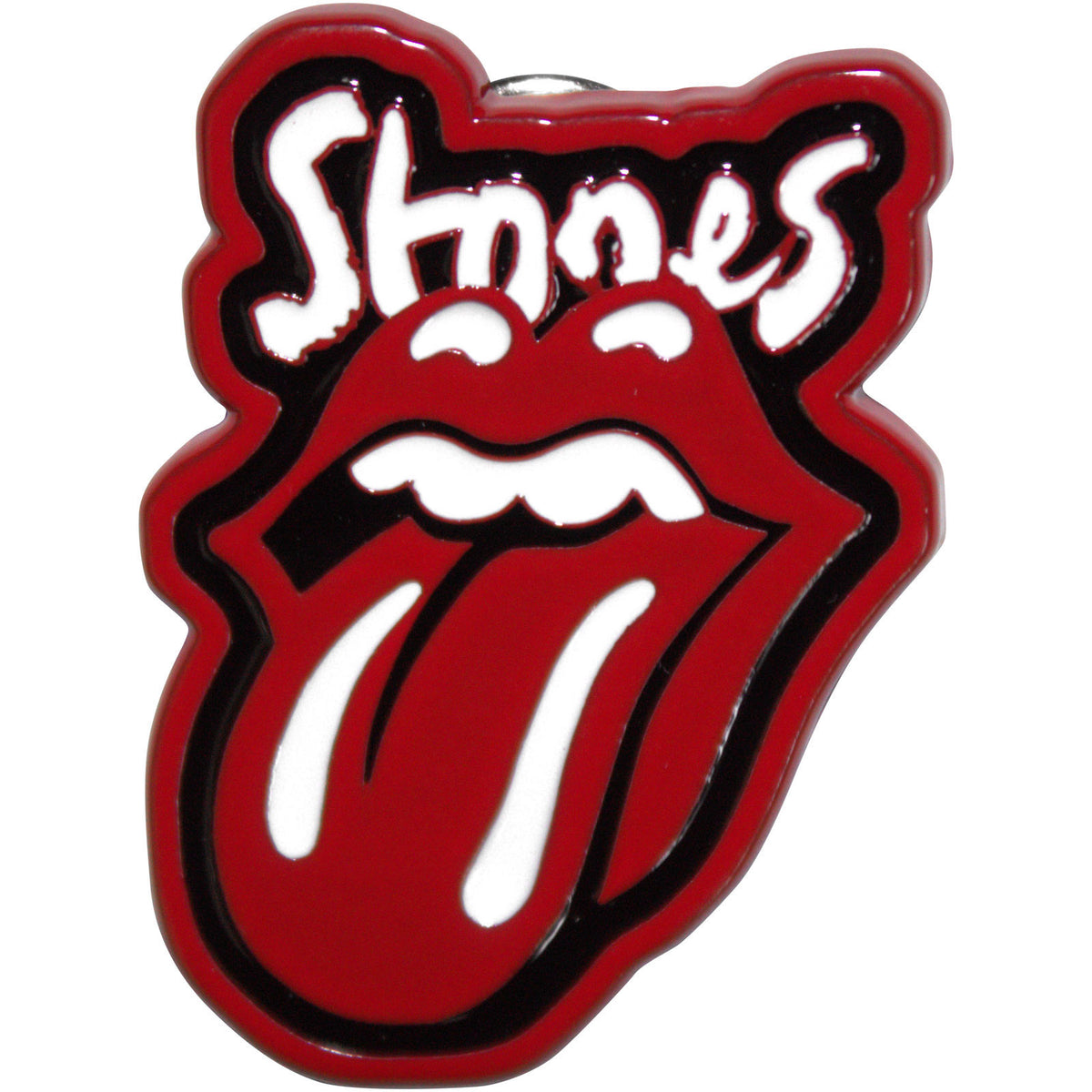 Rolling Stones Classic Licks Pewter Pin Badge Front