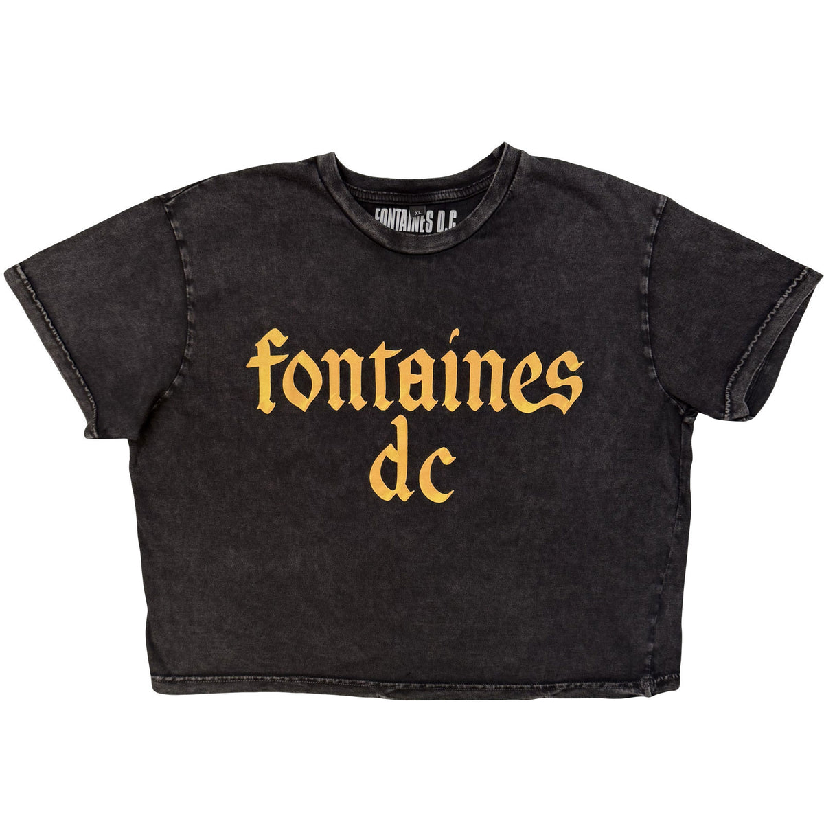 Fontaines D.c. Gothic Logo Crop Top Girls Jr Front