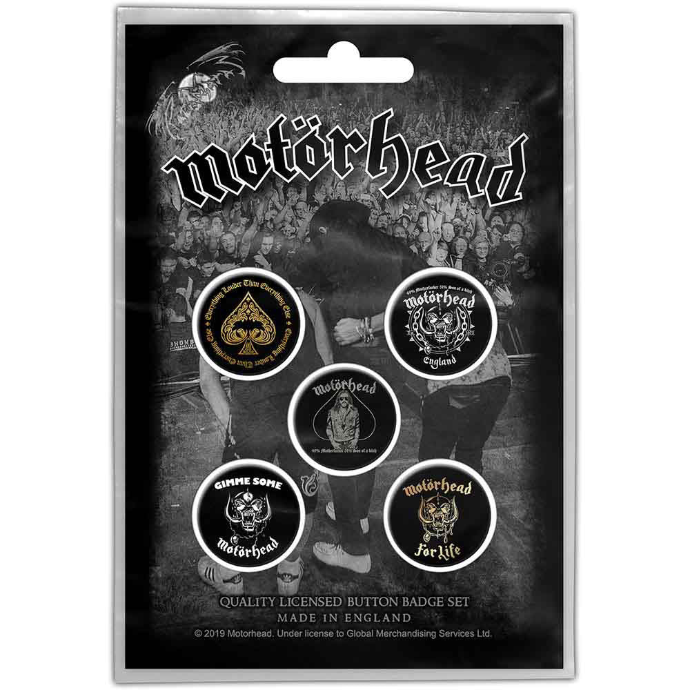Motorhead Clean Your Clock Pewter Pin Badge Front