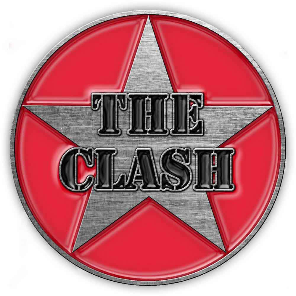 Clash Military Logo Pewter Pin Badge Front