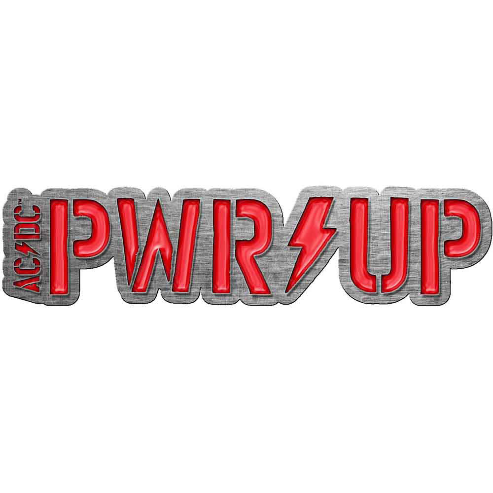 AC/DC Pwr-up Pewter Pin Badge Front