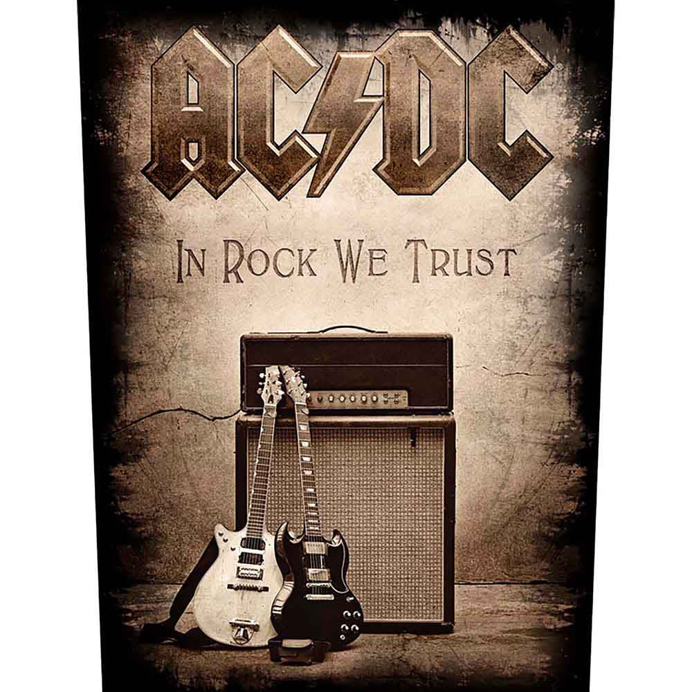 AC/DC In Rock We Trust Back Patch Front