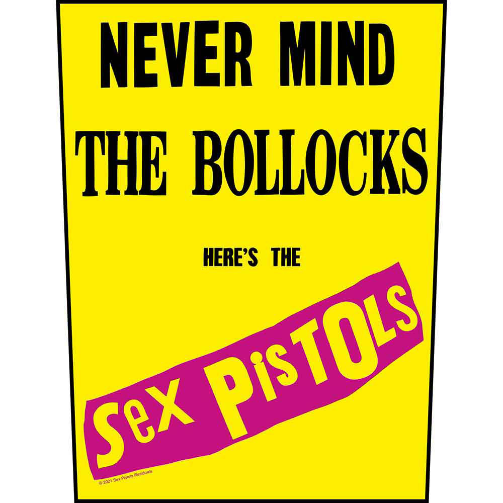 Sex Pistols Never Mind The Bollocks Yellow Back Patch Front
