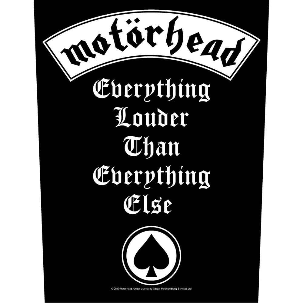 Motorhead Everything Louder Back Patch Front