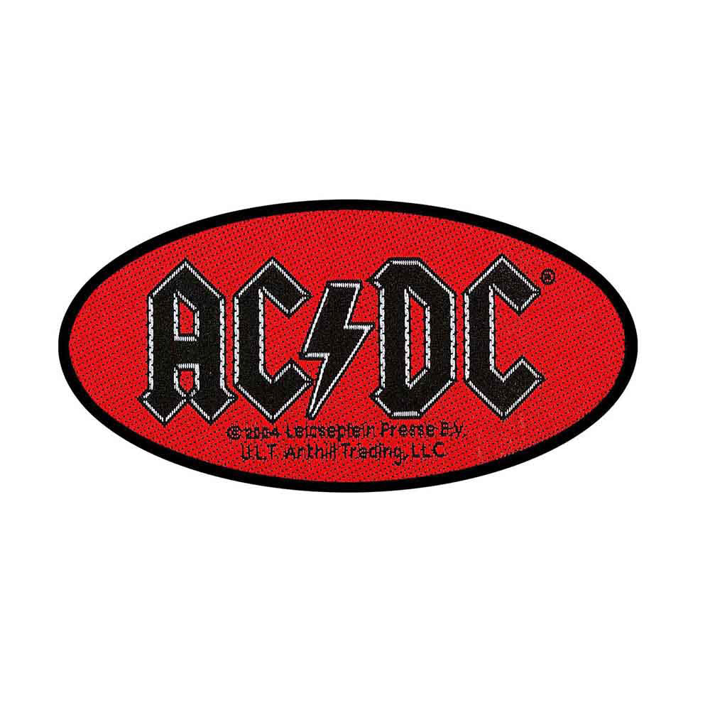 AC/DC Oval Logo 2 Woven Patch Front