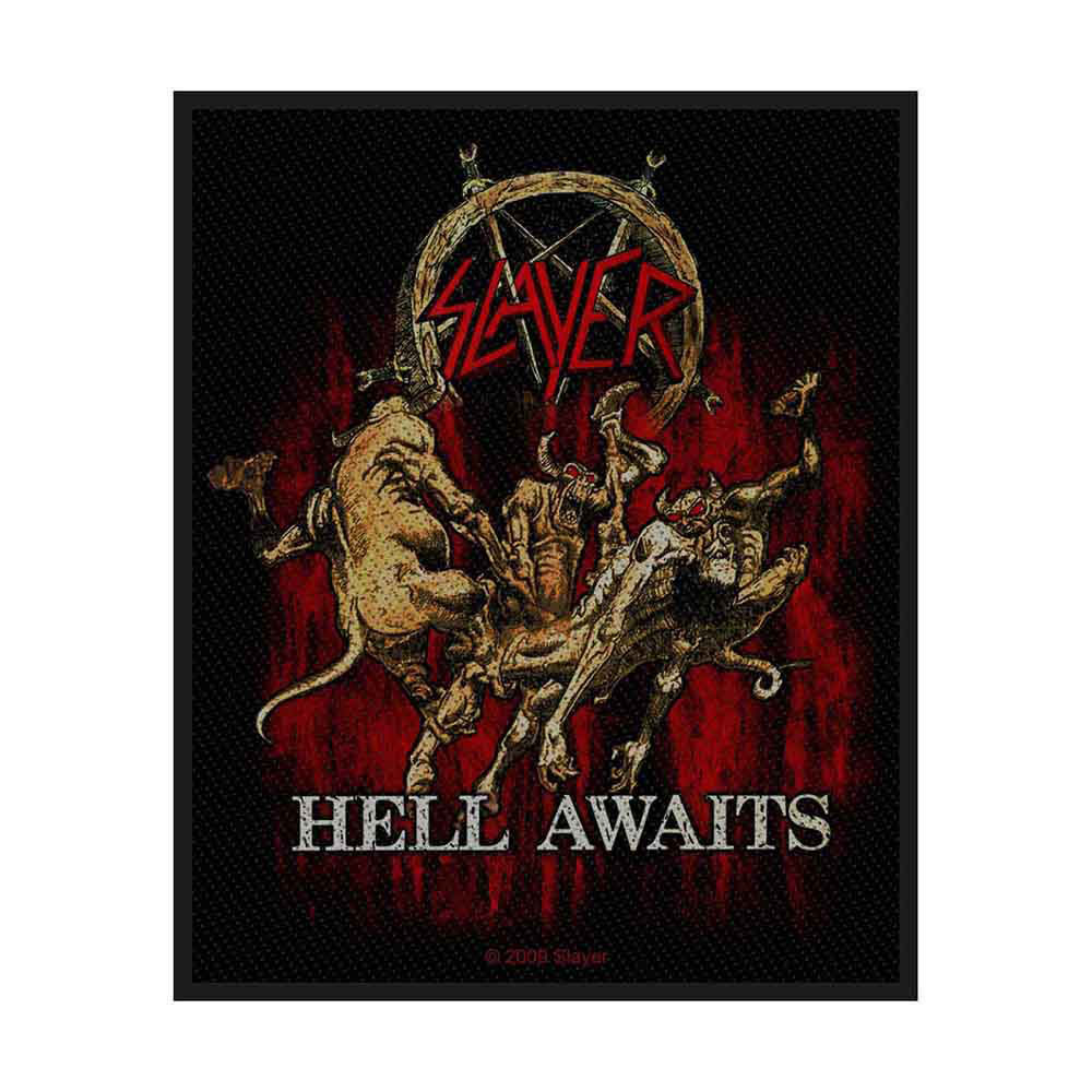 Slayer Hell Awaits Woven Patch Front