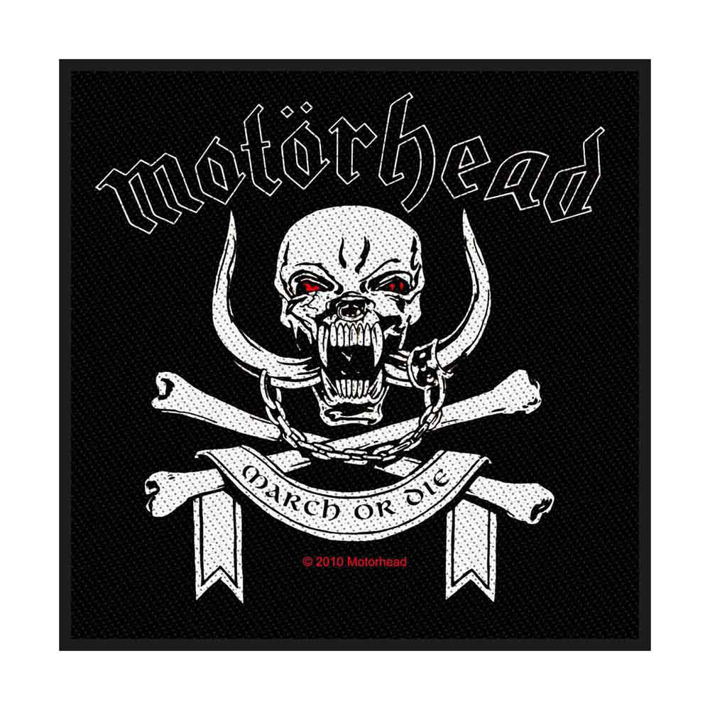 Motorhead March Or Die Woven Patch Front