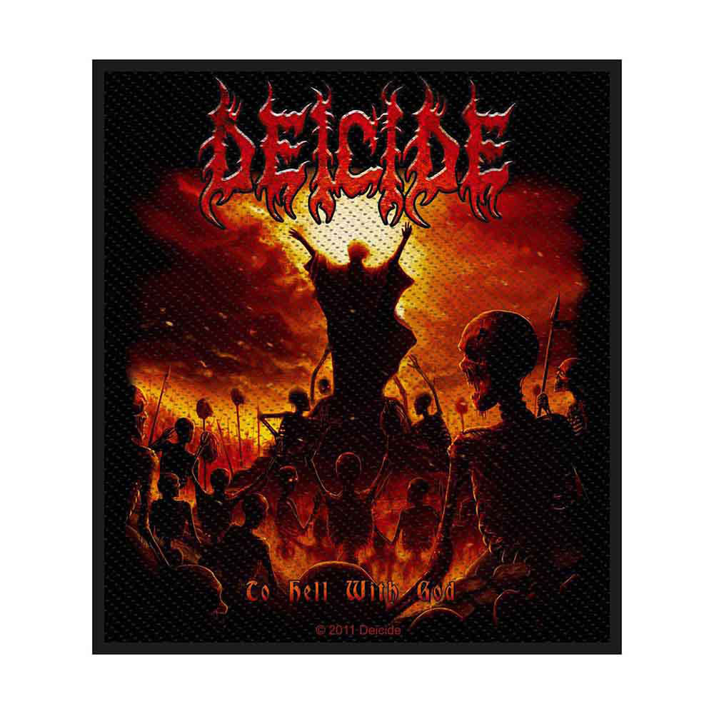 Deicide To Hell With God Woven Patch Front