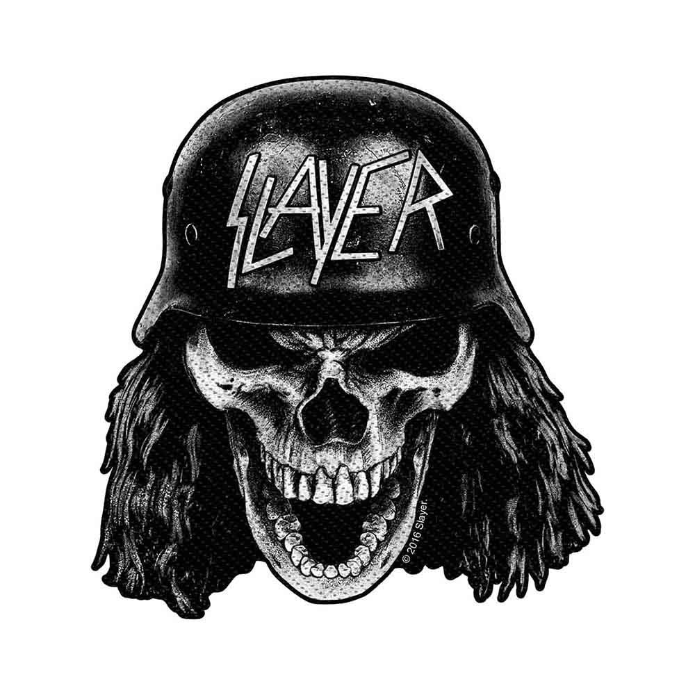 Slayer Wehrmacht Skull Cut Out Woven Patch Front
