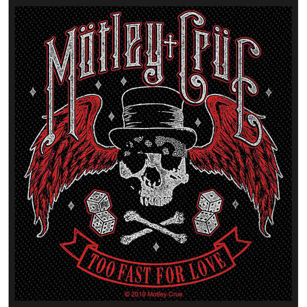 Motley Crue Too Fast For Love Woven Patch Front