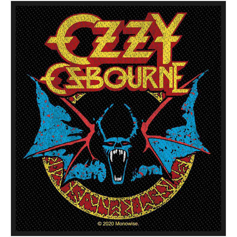 Ozzy Osbourne Bat Woven Patch Front