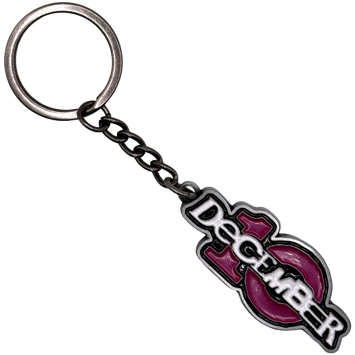 December 10. Logo Metal Key Chain Front