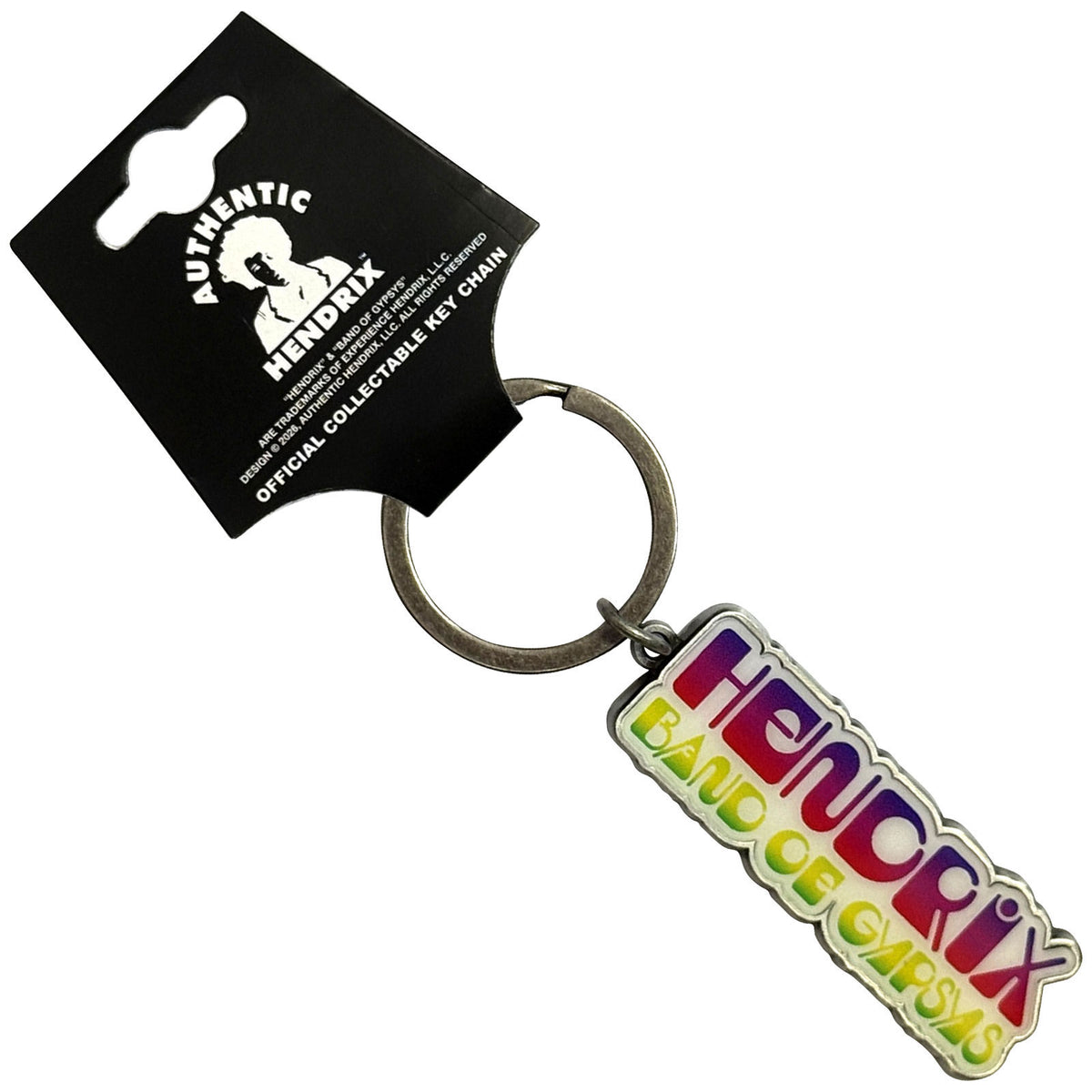 Jimi Hendrix Band Of Gypsys Keychain Metal Key Chain Front