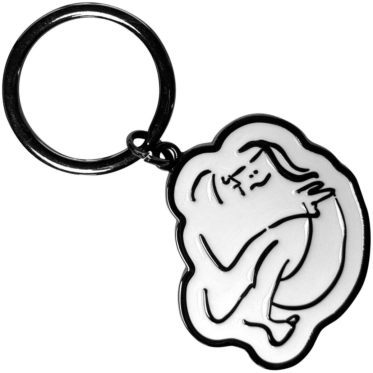 John Lennon Cuddle Metal Key Chain Front