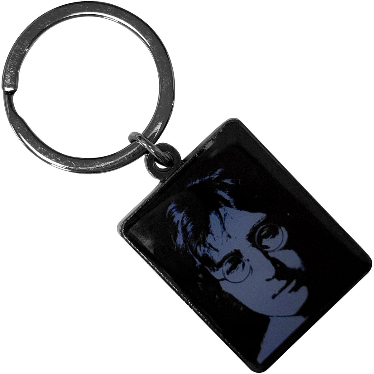 John Lennon Blue John Metal Key Chain Front