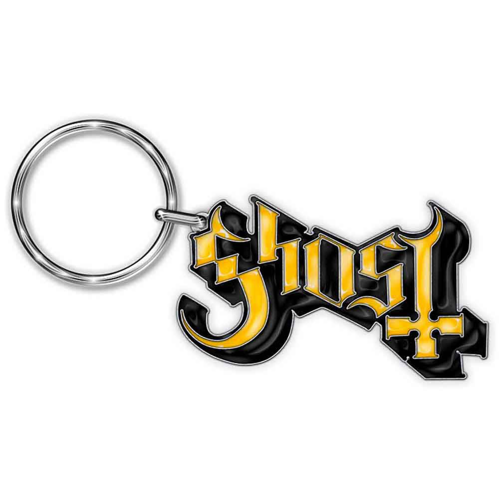 Ghost Logo Metal Key Chain Front