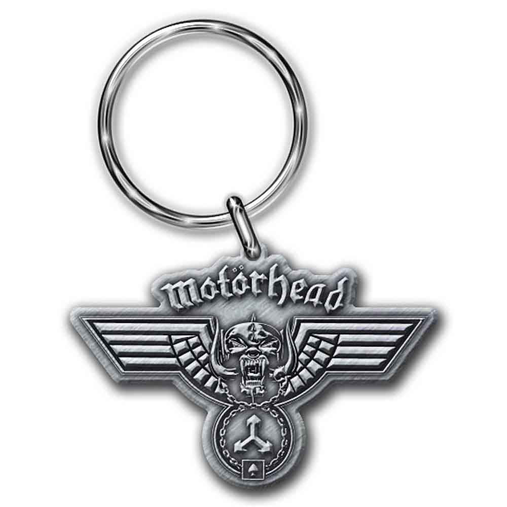 Motorhead Hammered Metal Key Chain Front