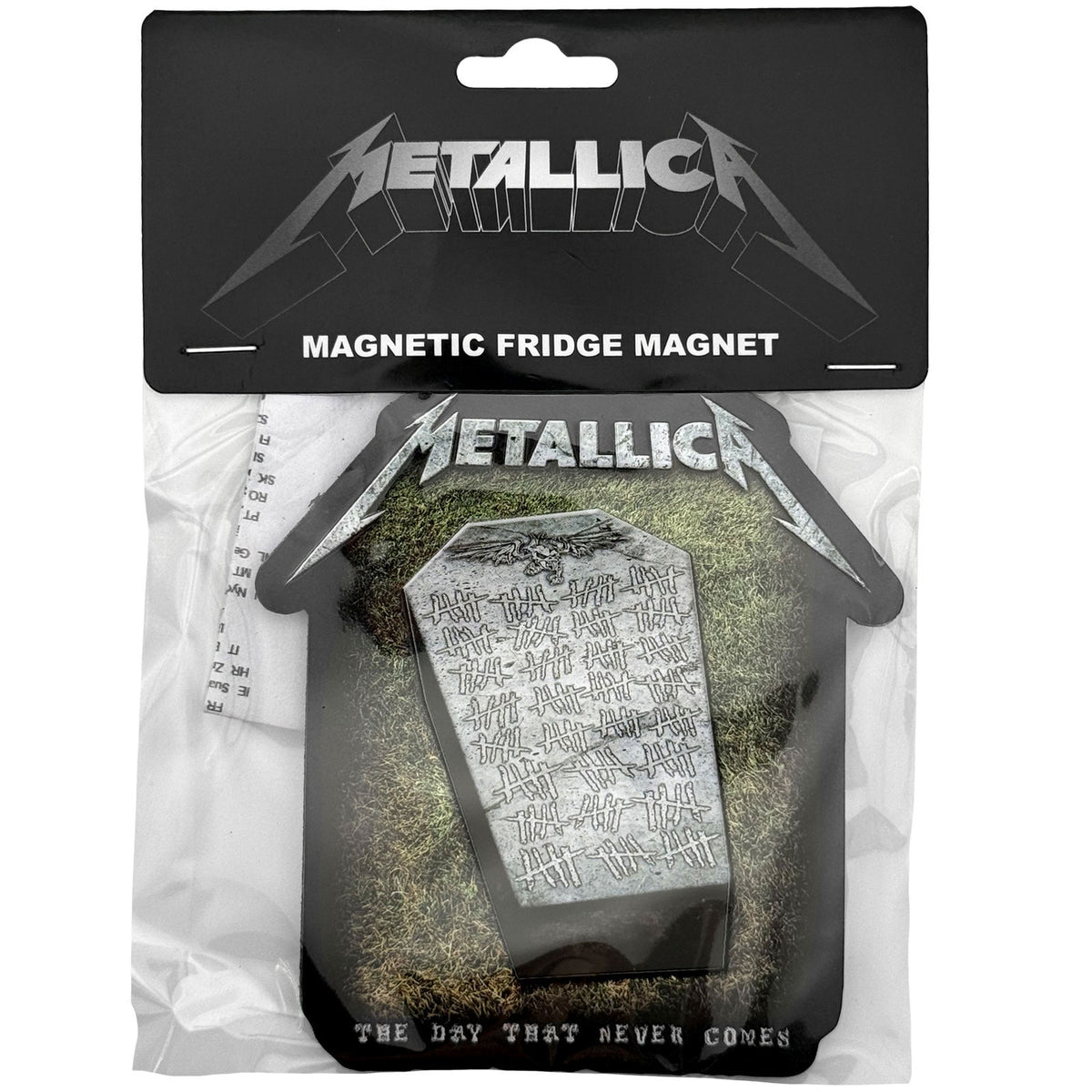 Metallica Never Die Tombstone Magnet Front