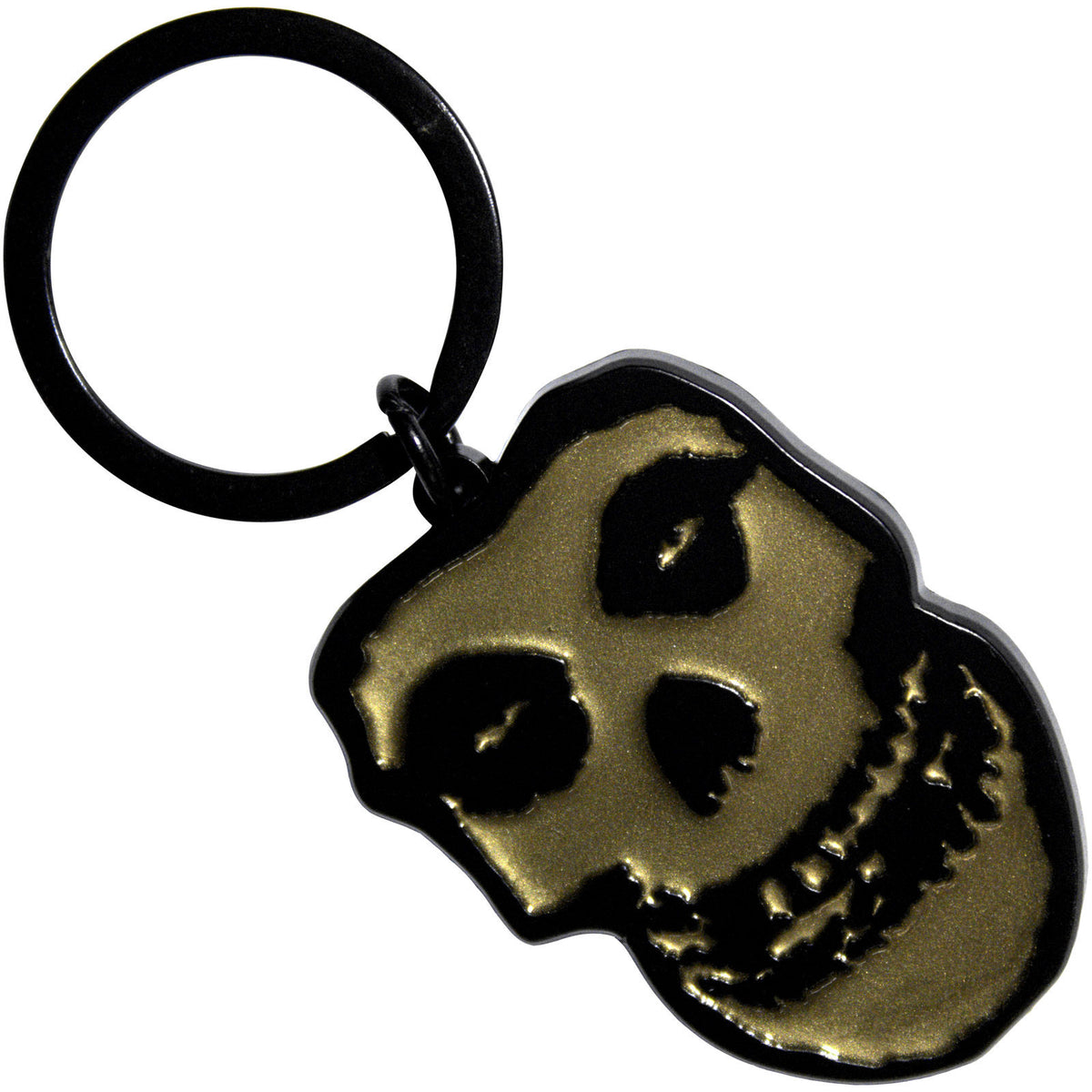 Misfits Gold Fiend Metal Key Chain Front