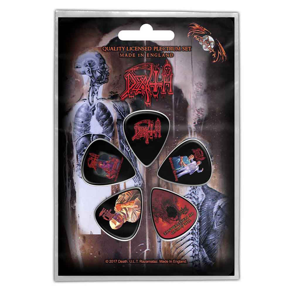 Death Albums Guitar Pick Front
