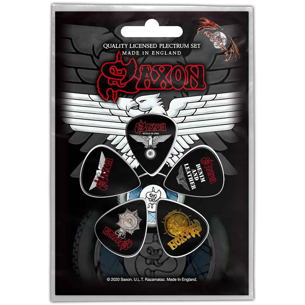 Saxon Wheels Of Steel Guitar Pick Front