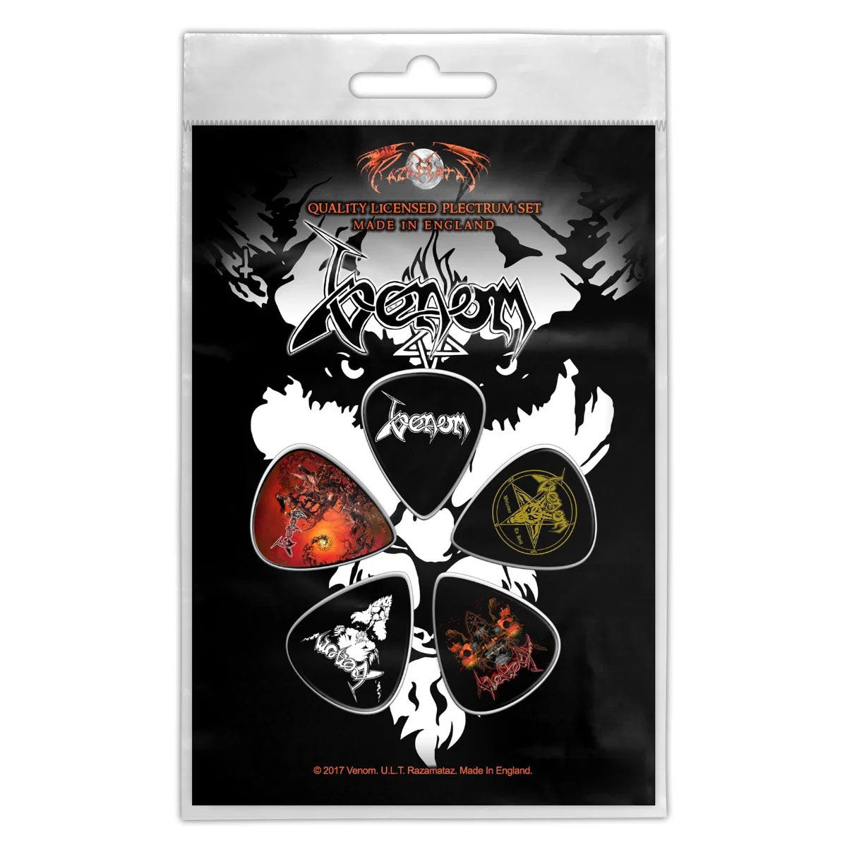 Venom Black Metal Guitar Pick Front