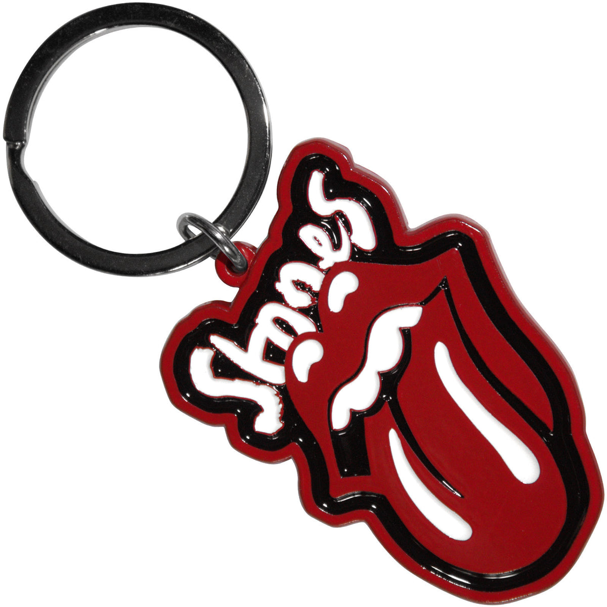 Rolling Stones Classic Licks Metal Key Chain Front