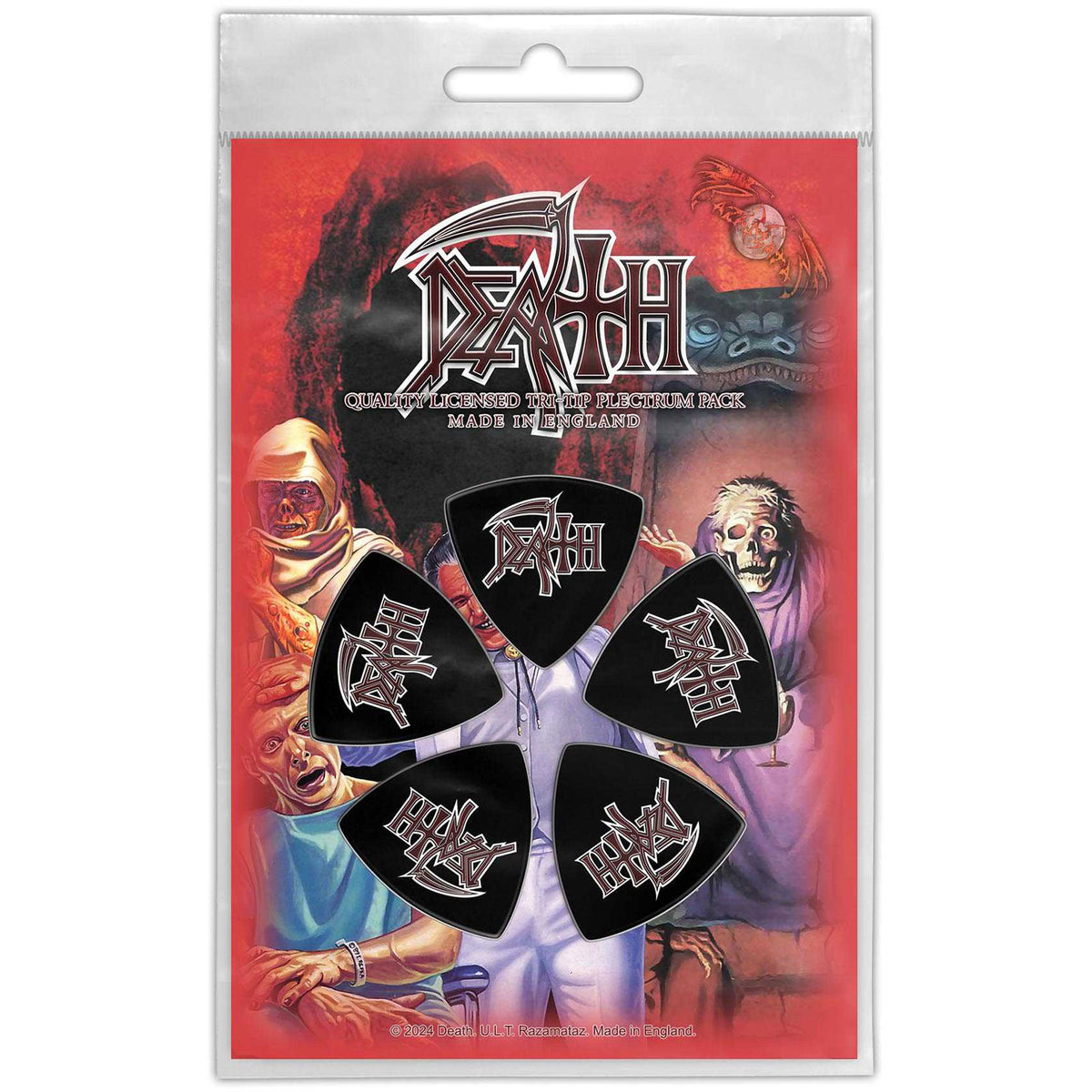 Death Logo Guitar Pick Front