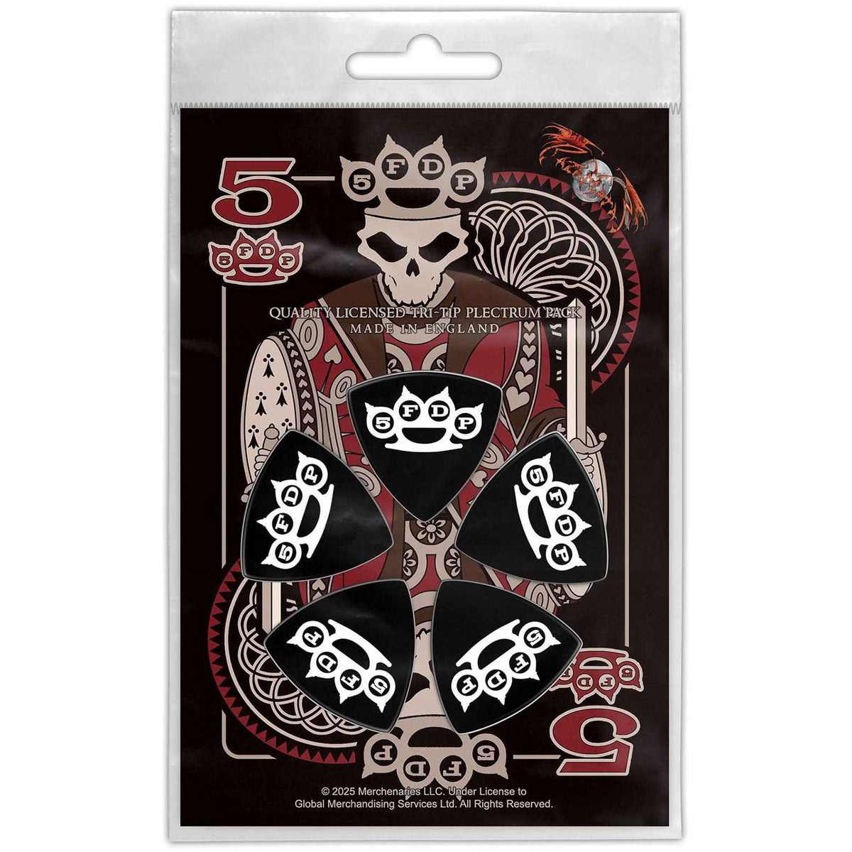 Five Finger Death Punch Knuckle Crown Guitar Pick Front