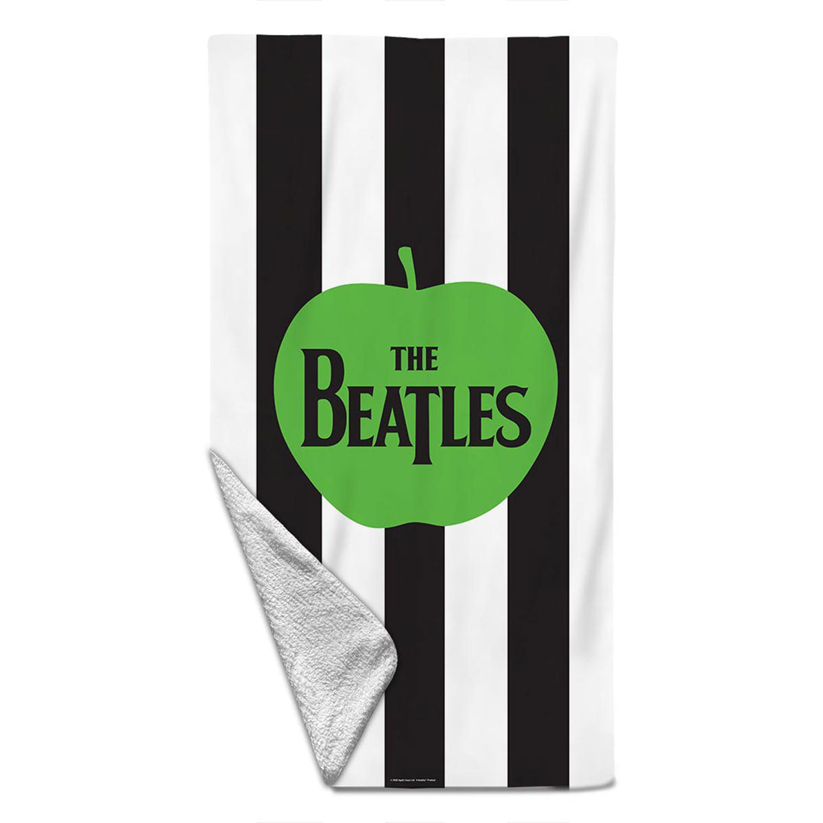 Beatles Apple Logo Stripes Beach Towel Front
