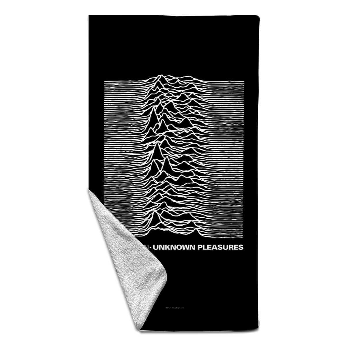 Joy Division Unknown Pleasures Black Beach Towel Front