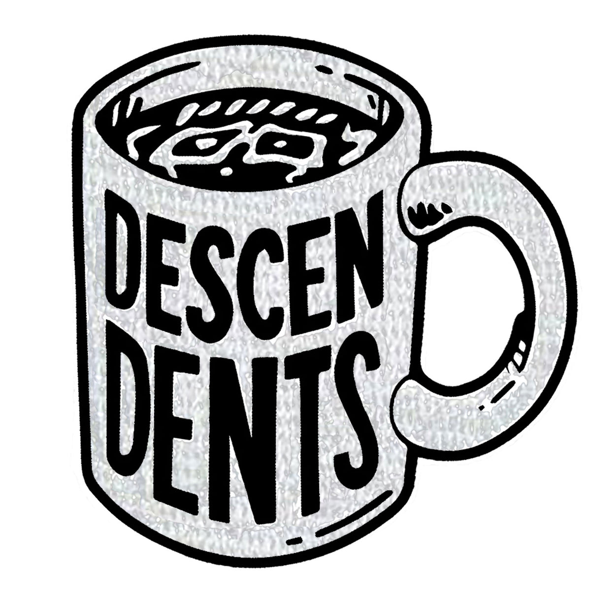 Descendents Die Cut Coffee Mug Logo Embroidered Patch Front