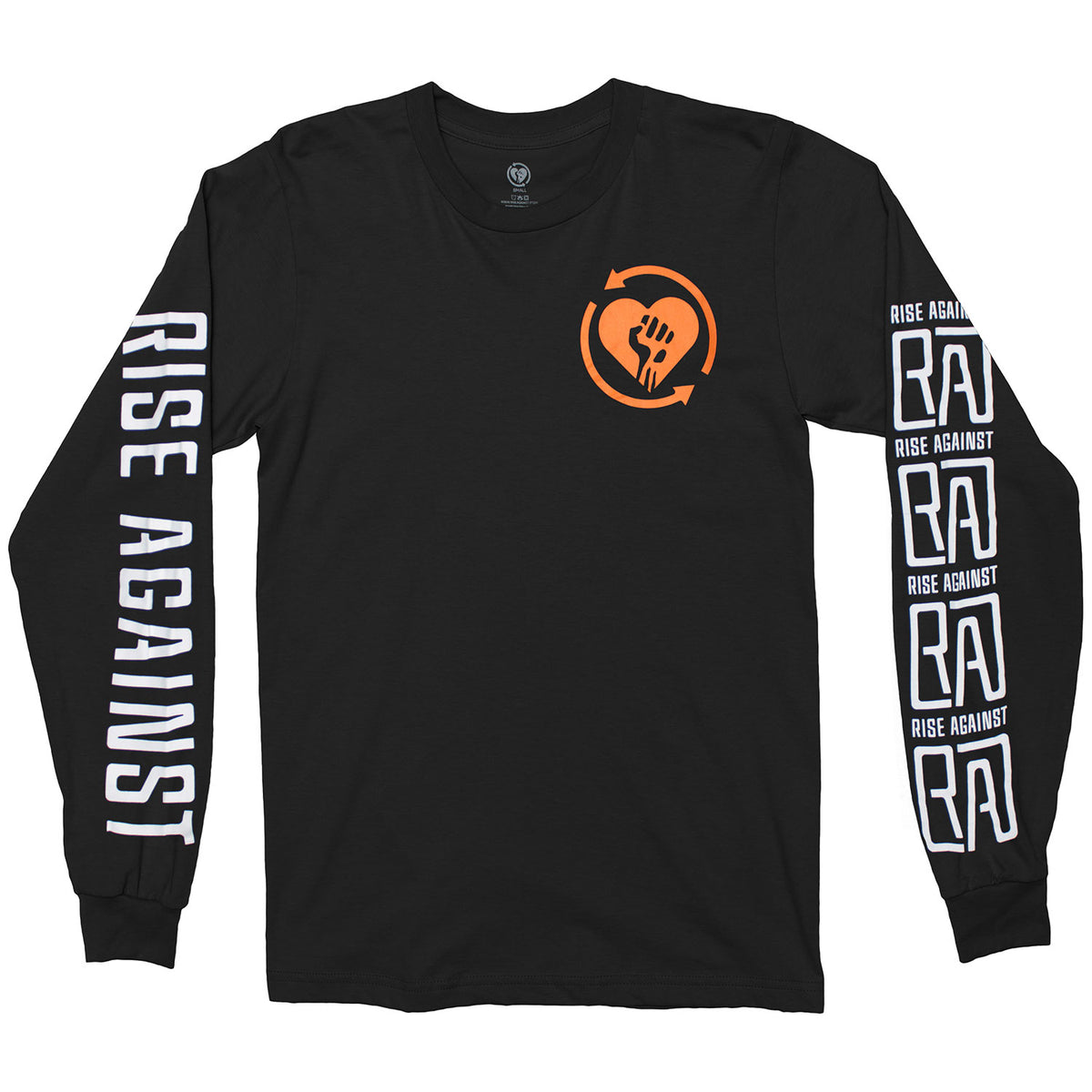 Rise Against 2025 Heartfist RA Long Sleeve Front