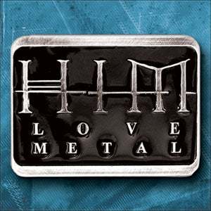 HIM Logo Love Metal (Only 1 Left) Belt Buckle Front