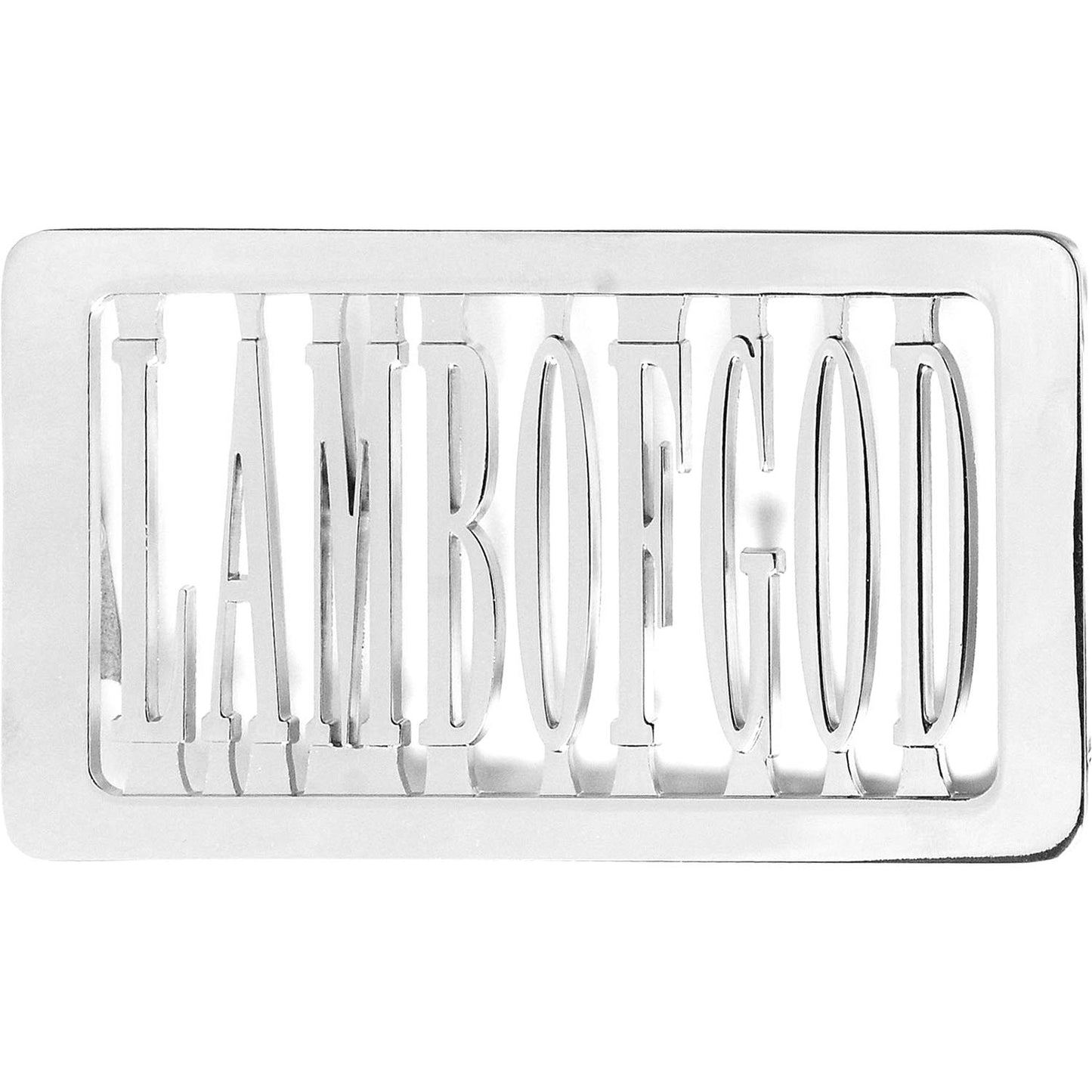 Lamb Of God Rectangle Belt Buckle Belt Buckle Front