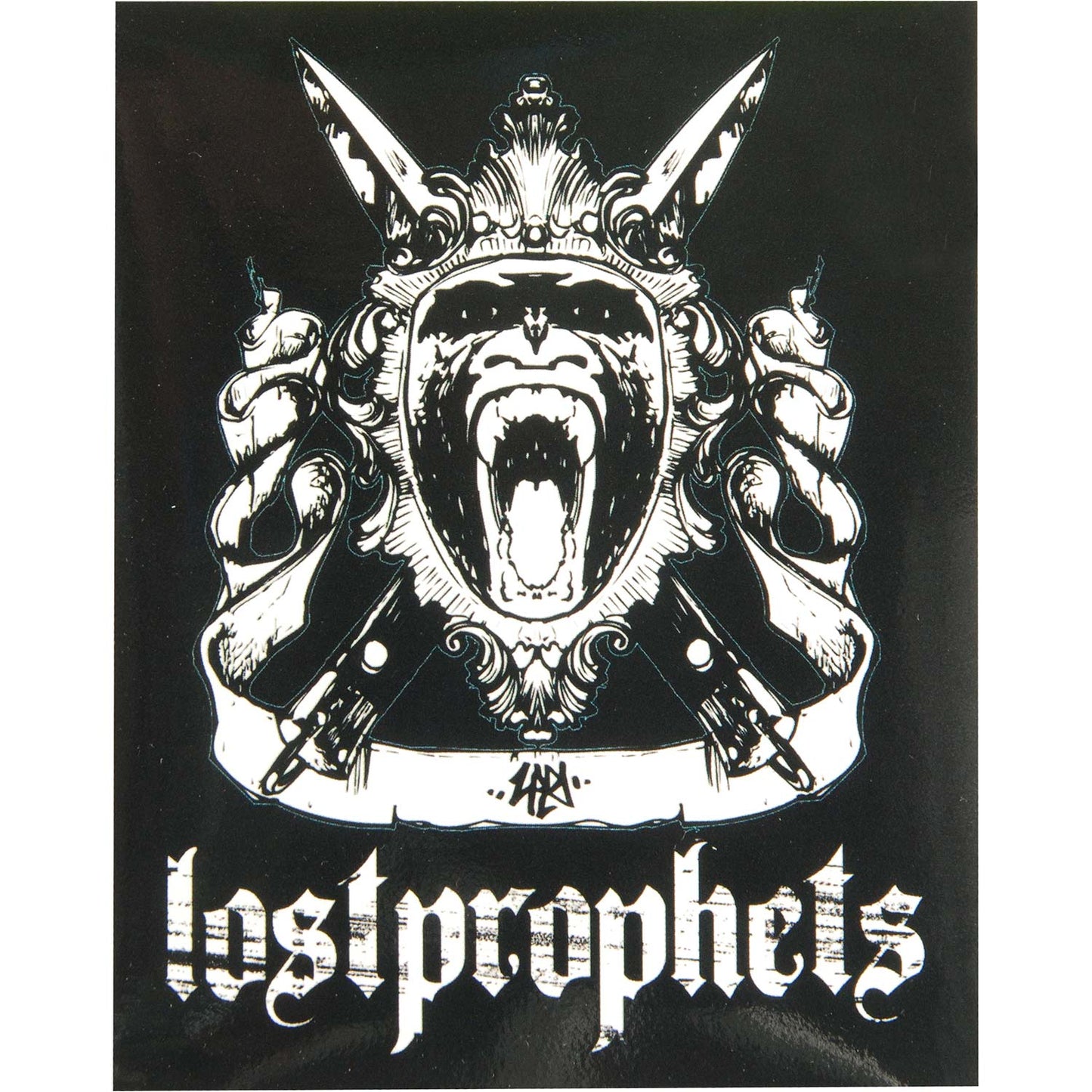 Lost Prophets Ape Crest Logo (4" x 5") Sticker Front